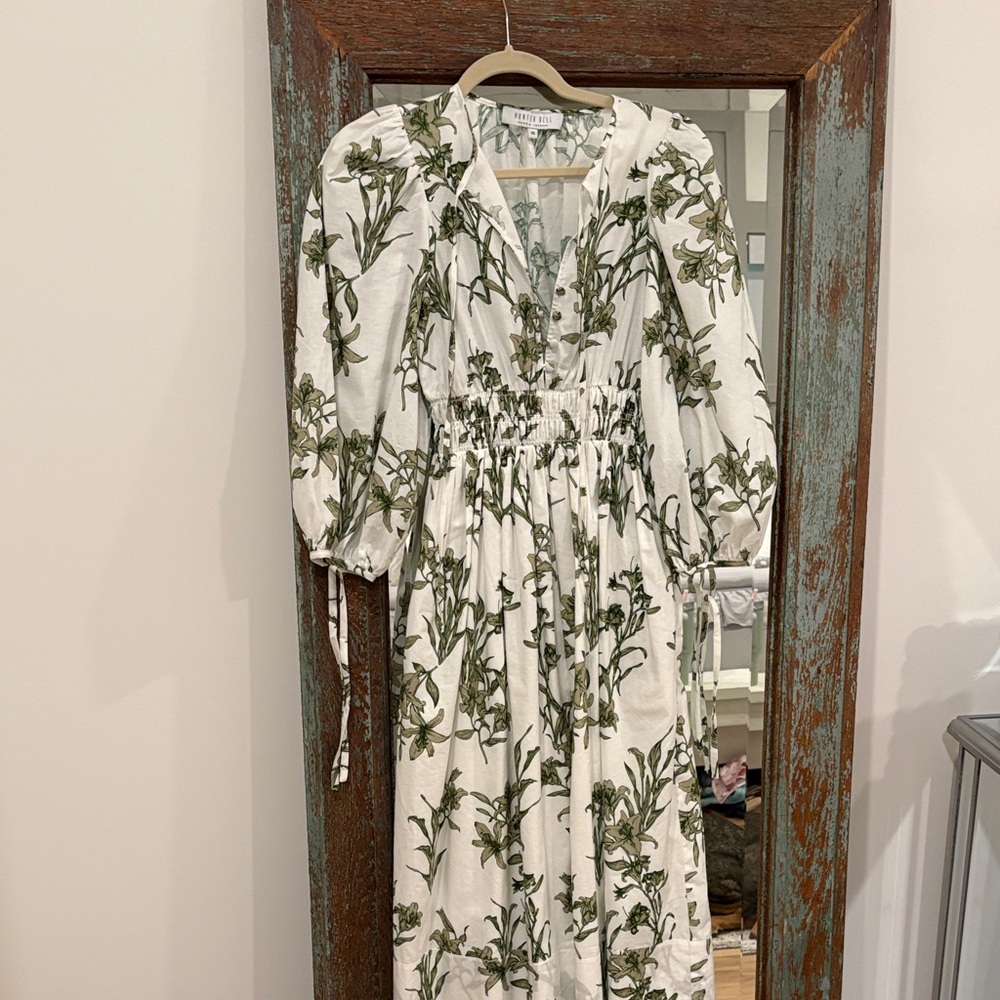 Hunter Bell Clementine Dress in Green Lily - size XS EUC